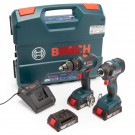 Sjekk prisen! Bosch 18V Twin Pack - GSB 18V-55 Combi + GDR 18V-200 slagtrekker (3 x 2,0Ah batterier) i koffert thumbnail