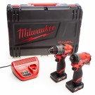 Milwaukee M12 FPP2A2-602X 2-delers ULTRA kompakte børsteløse driller (2x6Ah batterier) levert i HD system koffert thumbnail