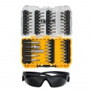 Sjekk prisen! Dewalt DT70704 skrutrekkerbitssett og vernebriller (47 deler) thumbnail