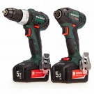 Sjekk prisen! Metabo 18V 2-delers børsteløs høyeffekts drillsett  (2 x 5.2Ah batterier) thumbnail