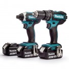 Makita DLX2131JX1 18V 2-delers batteriverktøysett DHP482 + DTD152(3 x 3.0Ah batterier) thumbnail