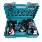 Makita HR166DSAE1 CXT 10,8V børsteløs SDS+ borhammer inkludert 65-deler tilbehør (2 x 2,0 Ah batterier) thumbnail