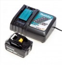 Makita 18V 1 x BL1860B 6,0Ah batteri og DC18RC ladersett thumbnail