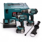 Makita DLX2145TJ 2-delers batteriverktøysett med combi drill og slagtrekker (2 x 5.0Ah batterier) thumbnail