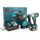 Makita DLX2268TJ 18V LXT børsteløs twinpack - DTW285Z muttertrekker + DHR242Z SDS+ borhammer (2 x 5.0Ah batterier) thumbnail