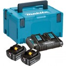 Makita 197629-2x5Ah batteri + DC18RD lader levert i Makpac koffert thumbnail