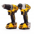 Dewalt DCK2110L2T 12V XR 2-delers børsteløs batterisett - DCD701 skrudrill + DCF801 ​​slagtrekker (2 x 3.0Ah batt) thumbnail