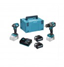 Makita DK0176G205 XGT 40Vmax Kombinasjonsbor og slagtrekker, dobbeltpakke (2 × 2,5 Ah batterier) thumbnail