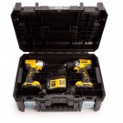 Dewalt DCK2110L2T 12V XR 2-delers børsteløs batterisett - DCD701 skrudrill + DCF801 ​​slagtrekker (2 x 3.0Ah batt) thumbnail