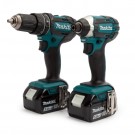 Makita DLX2131TJ 18V 2-delers batteriverktøysett DHP482 combi drill + DTD152 slagtrekker (2 x 5Ah batterier) thumbnail