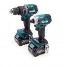 Makita DK0172G202 40Vmax XGT Combi drill og slagtrekker twinpack (2 x 2,5Ah batterier) i MakPac koffert thumbnail