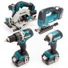 Makita 18V LXT 4-delers børsteløs verktøysett (3 x 5,0Ah batterier) thumbnail