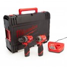 Milwaukee M12 FUEL Combi drill & slagtrekker TwinPack (2 x 2,0Ah batterier) thumbnail