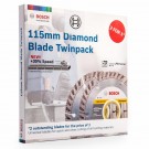 Bosch 06159975S9 twin pack 115mm diamant blad thumbnail