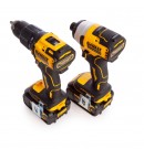 Sjekk prisen! Dewalt DCK2062M2T 18V XR børsteløst 2-delt drillsett (2 x 4,0Ah batterier) thumbnail