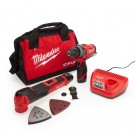 Milwaukee FPP2BA M12 FUEL Combi drill & multikutter verktøy sett (2 x 2.0Ah batterier) thumbnail