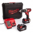 Milwaukee M18 BPD-402C combi drillsett (2 x 4,0Ah batterier) thumbnail