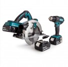 Makita DLX2140PTJ 18/36V sirkelsag og kombidrill tvillingpakke (4 x 5,0Ah batterier) thumbnail