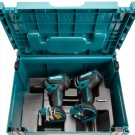 Makita DLX2283ZJ 18V twinpack børsteløs combi drill og slagtrekker (kun kropp) thumbnail