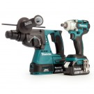 Makita DLX2268TJ 18V LXT børsteløs twinpack - DTW285Z muttertrekker + DHR242Z SDS+ borhammer (2 x 5.0Ah batterier) thumbnail