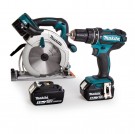 Makita DLX2140PTJ 18/36V sirkelsag og kombidrill tvillingpakke (4 x 5,0Ah batterier) thumbnail