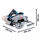Bosch GKS 18V-68 GC BITURBO 190mm sirkelsag (kun kropp) levert i L-Boxx thumbnail