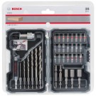 Bosch 35-delers bit og HSS borsett til tre i praktisk etui thumbnail