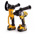 Dewalt DCK278P2 18V twinpack DCD996 combi drill + DCG412 vinkelsliper (2 x 5.0Ah batterier) thumbnail