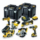 Dewalt DCK665P3T 6-delers 18V batteriverktøysett (3 x 5Ah batterier), lader og 2 x kofferter thumbnail