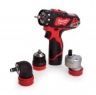 Milwaukee M12 BDDXKIT-202C 4-i-1 batteridrevet boremaskin (2 x 2,0Ah batterier) med tilbehør thumbnail