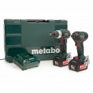 Sjekk prisen! Metabo 18V 2-delers børsteløs høyeffekts drillsett  (2 x 5.2Ah batterier) thumbnail