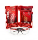 Milwaukee 4932492890 skrutrekker- og borbitsett dekker de mest populære størrelsene og bitstypene med sikkerhetsbriller thumbnail