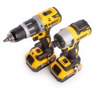 Sjekk prisen! Dewalt DCK266P2T 18V 2-delers børsteløs batteriverktøy sett, combi drill og slagtrekker (2 x 5,0 Ah batt) thumbnail