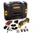 Dewalt DCS355NT 18V li-ion batteridrevet børsteløs multiverktøy komplett med 29 tilbehør og TSTAK koffert thumbnail