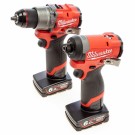 Milwaukee M12 FPP2A2-602X 2-delers ULTRA kompakte børsteløse driller (2x6Ah batterier) levert i HD system koffert thumbnail