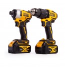 Sjekk prisen! Dewalt DCK2062M2T 18V XR børsteløst 2-delt drillsett (2 x 4,0Ah batterier) thumbnail