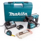 Makita HR140DWAE1 12Vmax kompakt SDS+ borhammer med 64-delers tilbehørsett (2 x 2,0 Ah batterier) thumbnail