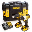 Dewalt DCK2062D2T 18V XR Combi drill & slagtrekker (2 x 2,0Ah batterier) i TSTAK-boks thumbnail