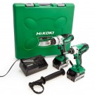 HiKOKI KC18DKL 18V 2-delers drillpakke - DV 18DSDL combi drill + WH 18DGL slagtrekker (2 x 5.0Ah batterier) thumbnail