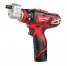 Milwaukee M12 BDDXKIT-202C 4-i-1 batteridrevet boremaskin (2 x 2,0Ah batterier) med tilbehør thumbnail