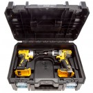Sjekk prisen!Dewalt DCK266NT 18V børsteløs combi drill + børsteløs slagtrekker (kun kropp) levert i TSTAK system koffert thumbnail