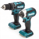 Makita DLX2283ZJ 18V twinpack børsteløs combi drill og slagtrekker (kun kropp) thumbnail