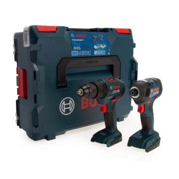 Bosch 06019J2103 profesjonell børsteløs tvillingpakke - GSB 18V-55 kombidrill + GDR 18V-200 slagtrekker (kun kropp)