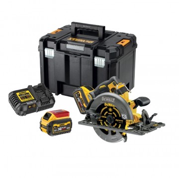 Dewalt DCS579T2 54V XR FlexVolt 190mm børsteløs sirkelsag (2 x 6,0Ah batterier)