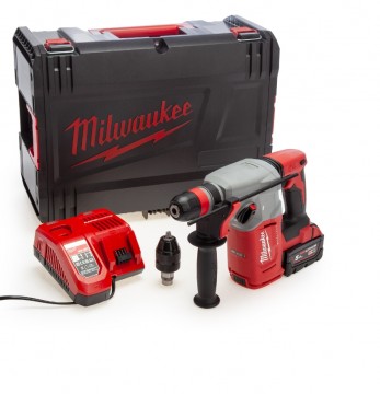 Milwaukee M18 BLHX-501X børsteløs 4-modus SDS Plus-hammer med FixTec-chuck (1 x 5,0Ah batteri)