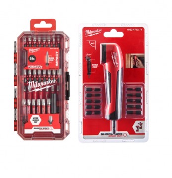 Milwaukee 4932492656 Shockwave rettvinklet tilbehør + bitsett (48 deler)