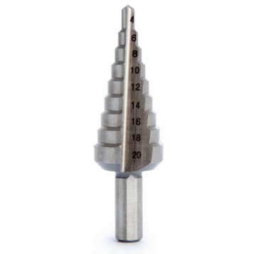 Abracs SD420 Metall trinn med 9 trin med: 4-6-8-10-12-14-16-18 og 20 mm