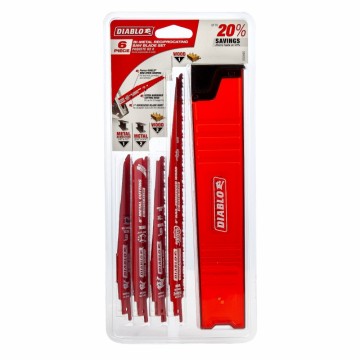 Sjekk prisen! Diablo DS006S 6-delers rivings bladsett for metall og tre(inkludert etui til oppbevaring)