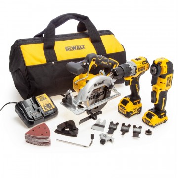 Sjekk prisen! Dewalt DCK318P1D1 12V XR 3-delt sett (1 x 2Ah x 1 x 5Ah batterier) i bæreveske