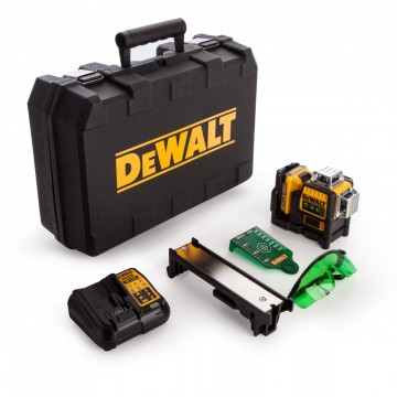 Dewalt DCE089D1G 10.8V krysslaser med grønn laserstråle for optimal synlighet (1x2Ah batt)